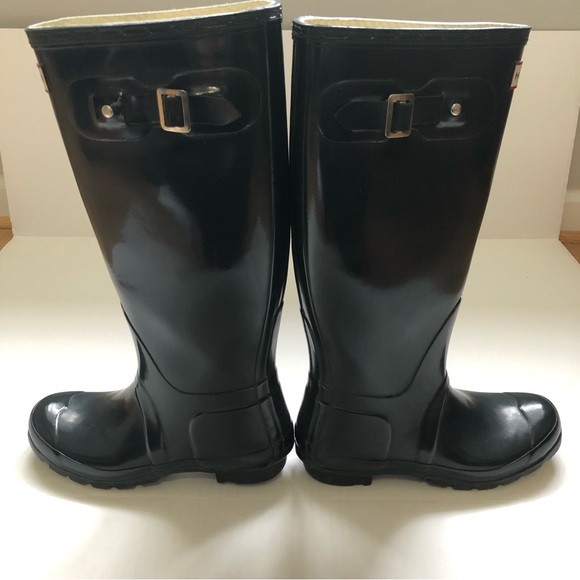 ❌SOLD❌ Hunter Original Tall Gloss Navy Rainboots, Size 6M - Picture 9 of 14